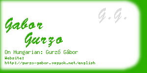 gabor gurzo business card